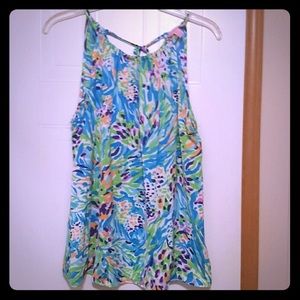 Like New/EUC Lilly Pulitzer Skylar Halter Sea Soirée Medium